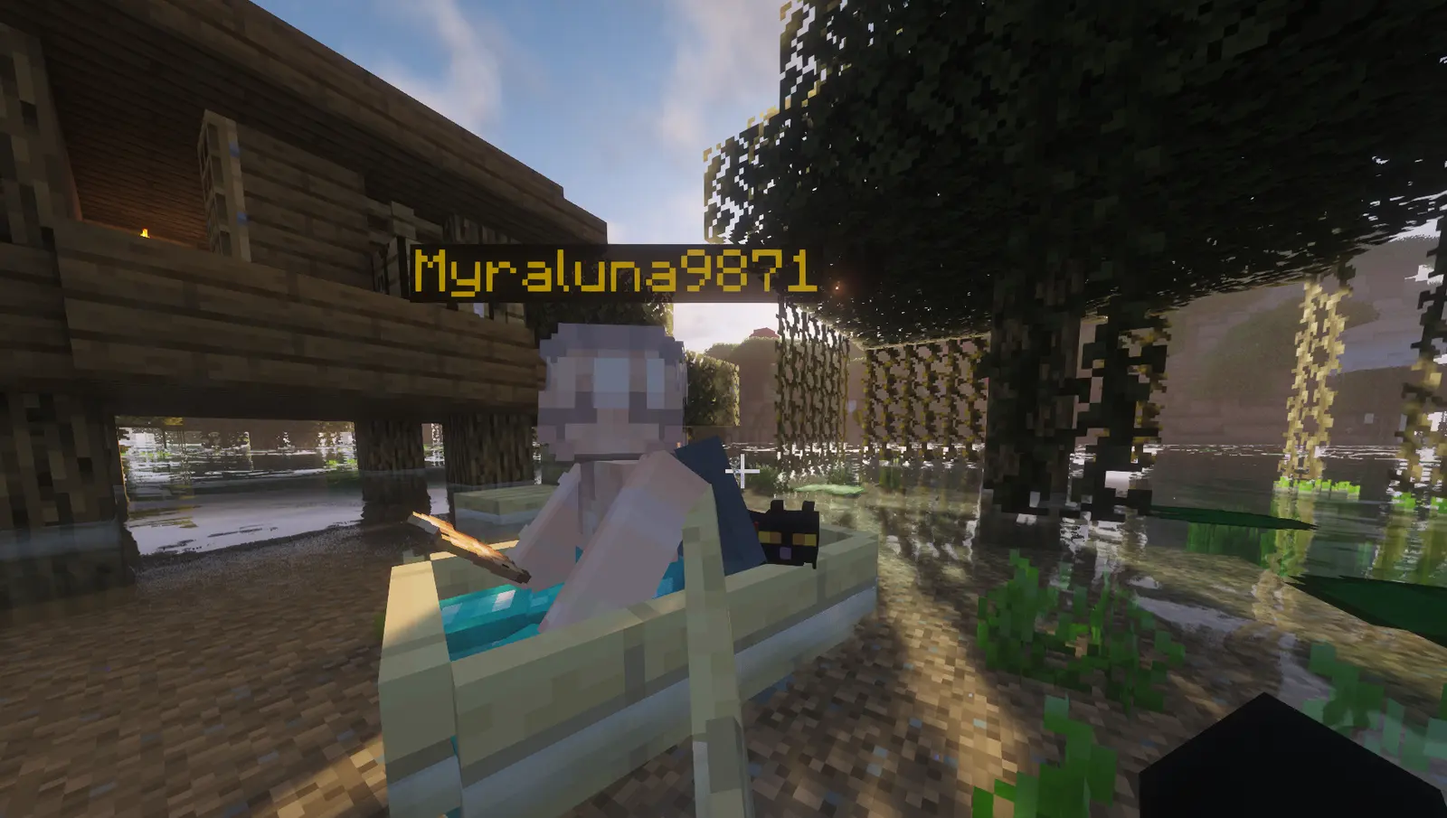 A player exploring the PureMC world