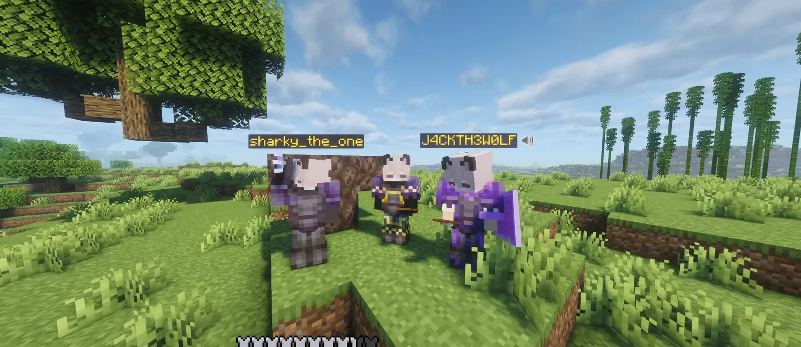 Players socialising with proximity voice chat